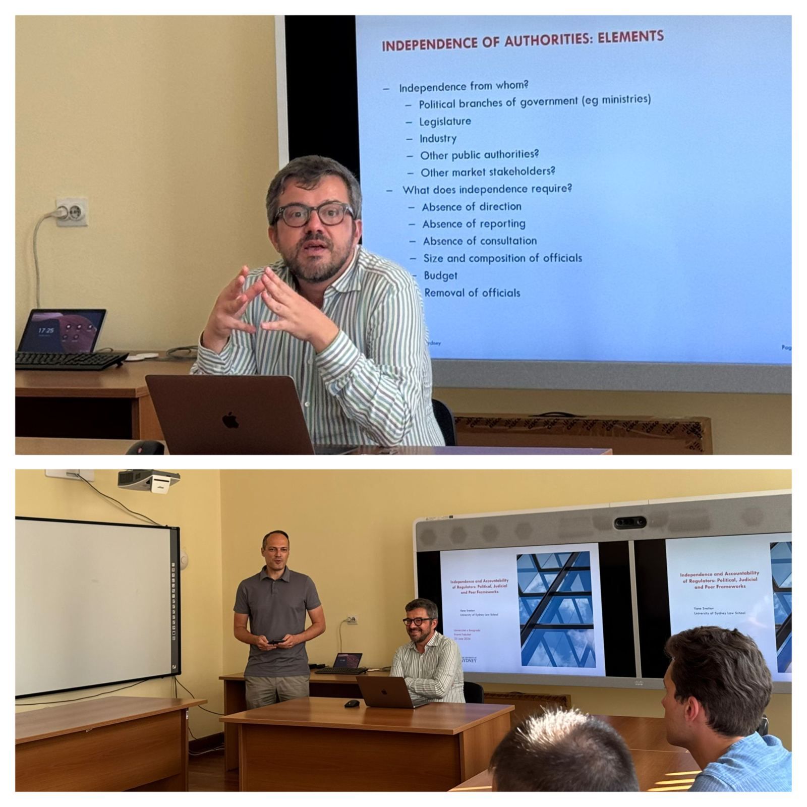 Professor Yane Svetiev held a lecture at the University of Belgrade Faculty of Law